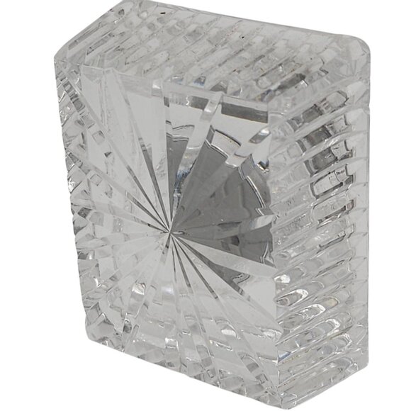 Waterford Crystal Small Rectangular Quartz Clock for Desk Table Signed Works 3” - Picture 4 of 5